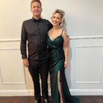 Abby Coleman Instagram - Ready for the @gambarohotel @moetchandon Ball @tania_olsen_designs @brisbanesbesthairdressers @hairbeautyguru And my favourite accessory @seedsman17 #loveaphotowall