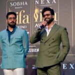 Abhishek Bachchan Instagram – Getting into the groove of #IIFA2023 with the talented @vickykaushal09. Looking forward to hosting and entertaining all of you.

My friend @osmanabdulrazak , I hope I carried off the clothes well? Not half as cool as you, but I tried. 🫣
