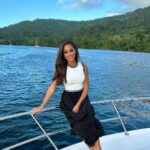 Aché Abrahams Instagram - Always excited to share about island life 🏝️🩵. Yesterday I had the opportunity to film something exciting coming out later this year! ☺️🎥 can’t wait to share more of my story with you all #StayTuned 🛥️