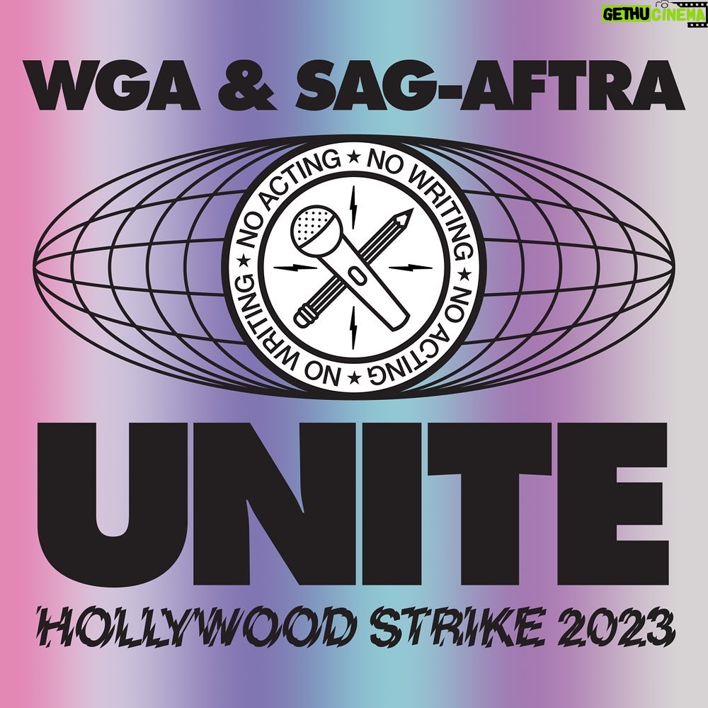 Adam Conover Instagram - I wanted something 🌈 colorful 🎨 to wear to the picket line, so I was overjoyed when my favorite queer-owned screenprinter, @transfigureprintco, was down to make these shirts to benefit the Entertainment Community Fund. Designed by the amazing @_ericoverton_, ALL proceeds from this shirt will benefit @alifeinthearts and support film & TV workers in need! Tap to buy, and see you on the line! 🪧