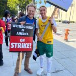 Adam Conover Instagram - As a huge @la_sparks fan it was a thrill to have Layshia Clarendon from the Sparks and the WNBA Players Association come to the picket line in solidarity yesterday! Whether on the court or on TV, talent deserves to be paid fairly ✊🏻