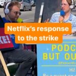 Adam Conover Instagram - Netflix’s response to the strike. lots more insider wisdom on the Hollywood writer’s strike from our pal Adam Conover on our newest episode, out now. it’s a really fun and educational one with some great random guests. watch or listen to the full thing by searching “Podcast But Outside” on YouTube and podcast apps. and support unions wherever you can!