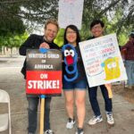 Adam Conover Instagram - Scenes from last week’s picketing. So inspiring to have so many workers from other unions (@animationguild! @iatse!) and local businesses giving us support. ❤️🪧❤️