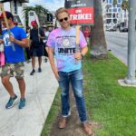 Adam Conover Instagram - RESTOCK!! 100% of the proceeds from these 🌈TIE-DYE🎨 strike shirts benefit @alifeinthearts, and will go to support workers affected by the strike!! The last batch sold out in hours and raised $6000!! This is LAST run we’re doing. Designed by @_ericoverton_ and HAND-PRINTED by my favorite LGBTQ-owned screenprinter, @transfigureprintco. Tap to buy, and brighten up the picket line and support entertainment workers!! Netflix