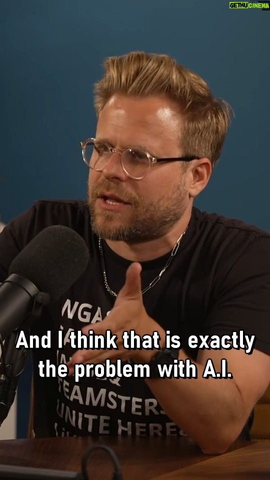 Adam Conover Instagram - AI technology is not the problem here. Thanks to the folks at @podsaveamerica for having me on Offline earlier this week!