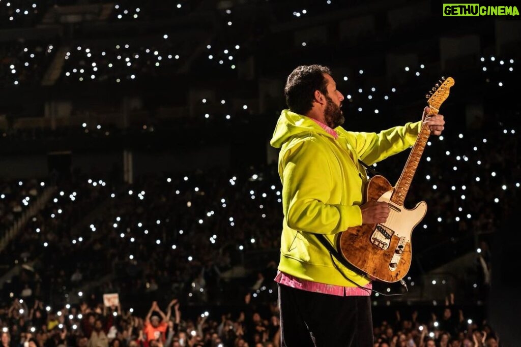 Adam Sandler Instagram - That was one hell of a San Francisco night. Fun laughing with you. Fun getting loose with you. Fun eating too big of a steak afterward @chase_center