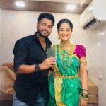 Aditi Dravid Instagram - Planet Marathi Film and OTT award 2023 #TeamNanu #Sunmarathi @sunmarathi #WithFav @aditi_vinayak_dravid #positivevibes