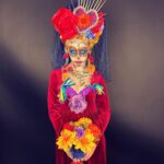 Aimee La Joie Instagram – I was honored to be asked by Emmy winners @angelamoosmakeup and @joematke to be their model for this Día de Los Muertos competition! Día de Los Muertos has always been a celebration that I have deeply admired and respected, from the surface level colors and spectacle to the true, beautiful meaning of the holiday. The older I get, the more I appreciate the people from my life who are no longer with us. ❤️ Vote for our look in the link in my bio! 
#diadelosmuertos #dayofthedead #aimeelajoie