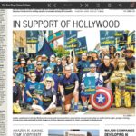 Aimee La Joie Instagram - This headline cracks me up. Crew members are everywhere. Writers are everywhere. Actors are everywhere. As someone who only recently became SAG-E after trying to act professionally for 10+ years, I was proud to support my fellow San Diego actors yesterday. Here’s to a better future for everyone. #sagaftrastrong #wgastrong #aimeelajoie Gaslamp Quarter Downtown San Diego
