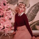 Aimee La Joie Instagram - Meowy Christmas!!! Risked life and limb to get Lydia in some photos with me 🎄 #aimeelajoie #catsofinstagram #vintagechristmas