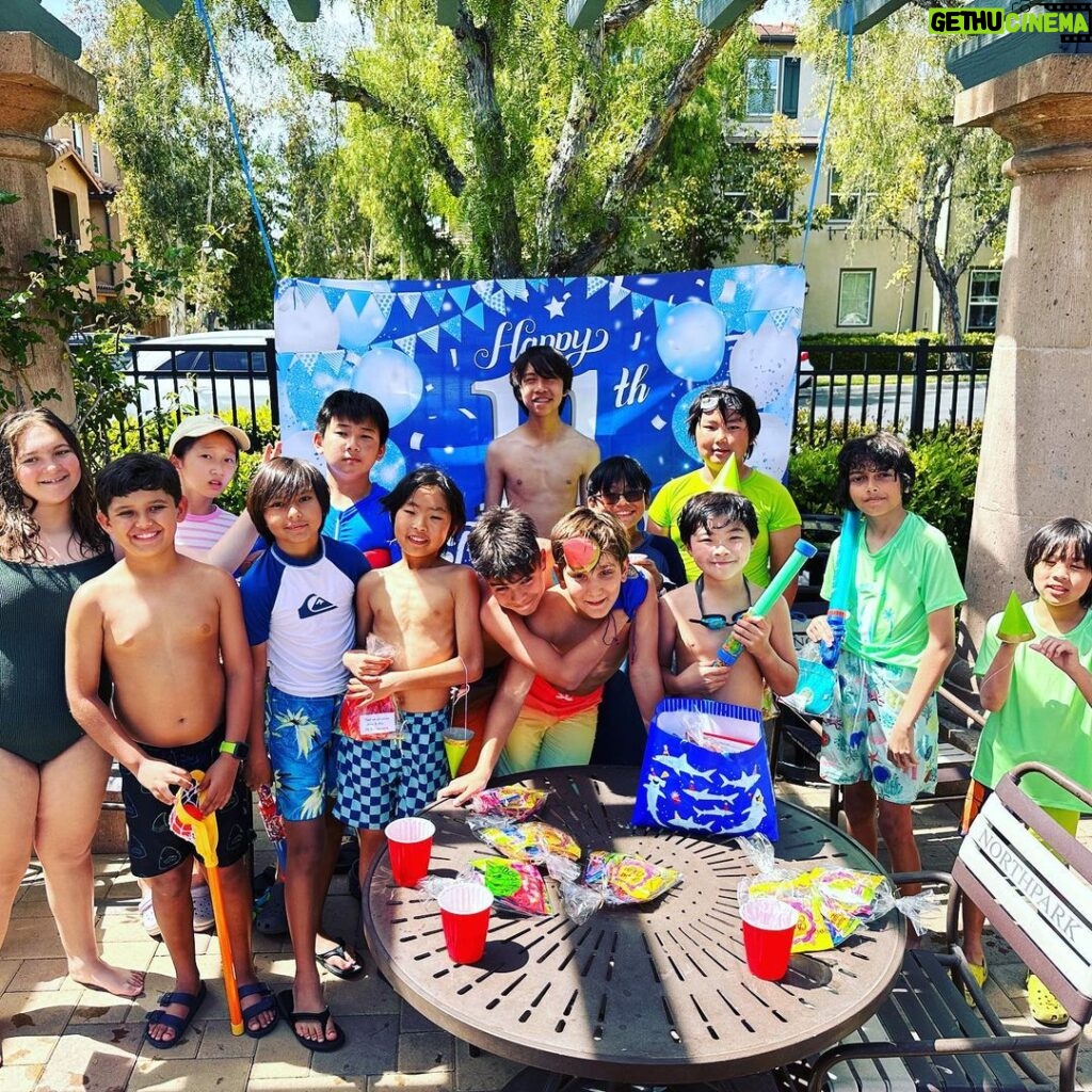 Alan Kim Instagram - Yayyy!! My 11th birthday party!! My birthday is the same as my BFF Asher. ❤️Thank you for coming love my friends! 💕💕 Irvine, California
