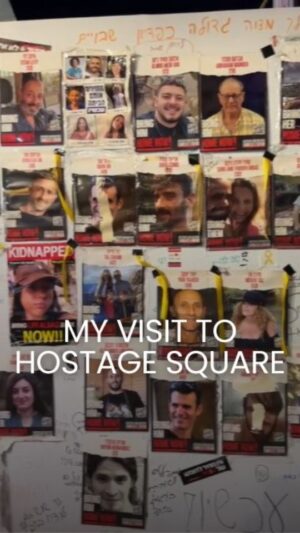 Aleeza Ben Shalom Instagram - Finally got to visit Hostage Square in Tel Aviv. 

Displays, art installation and so much more reflecting the hostages being held in Gaza. 

I am grateful to bear witness and be part of the hope, miracles, and blessings that will bring them home now. 🙏✨

#hostagesquare #hostages #bringthemhome #israel #istandwithisrael