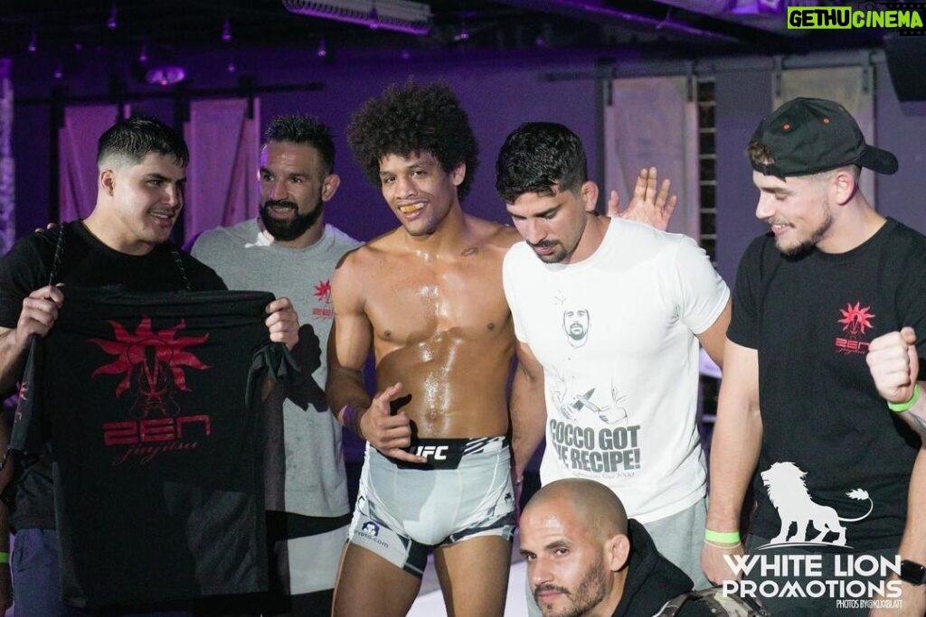 Alex Caceres Instagram - With the team @zenjiujitsumiami @thehiddenlotus__ after the event with @whitelionpromotions