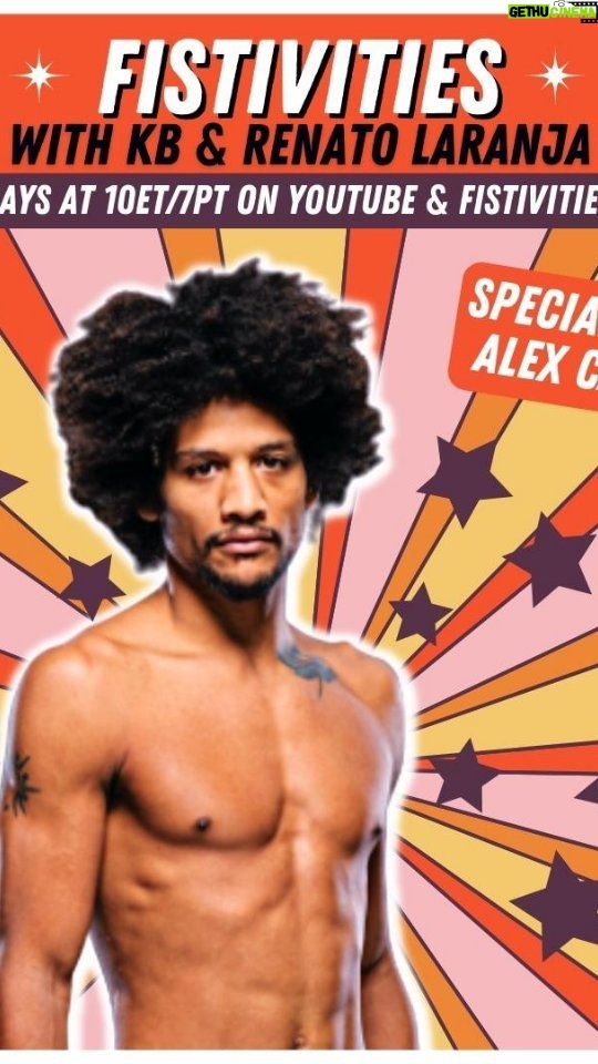Alex Caceres Instagram - It's Tuesday, so that means another #fistivities show is on the way! 🙌 Tonight at 10et/7pt @renato_laranja & I will be kicking it with the one and only @i_am_here_now_alex! Unfortunately he had to withdraw from #ufcsanantonio: but there's still a TON of stuff to talk about! 💯 Hit the the 🔗 in my bio (or in the @fistivities bio), find us on my Twitter and/or Renato's Twitch! 👊🎆🇺🇲🇧🇷 #alexcaceres #ufc #mma #karynbryant #renatolaranja #podcast #comedy #tnfistivities