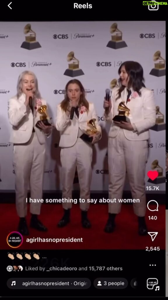 Alexa Nikolas Instagram - @recordingacademy she said it so why can’t you? ✊ Thank you @phoebebridgers for this! Post by @agirlhasnopresident