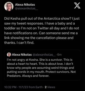 Alexa Nikolas Instagram - Protect Survivors. Not predators. Always and forever. #kesha