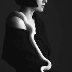 Alexandra Daddario Instagram - Thank you @FlauntMagazine for letting me hold this snake 📸 AdamFranzino 👗 @Katie_Mossman wearing @Dior 🖊️ @Audra_McClain 💇 @TheMartyHarper 💄 @lotstar 💅 @Merricures #FlauntMagazine #UnderTheSilverMoon