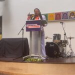 Alicia Garza Instagram - There aren’t really enough words to express how I feel about my sister @lateefahforcongress running to represent us in Congress. I feel like I been tryna explain to some of y’all that when you’re from a place like I’m from where people know YOU and not just what you do there’s really nothing that’s gonna stand in your way because your people GOT YOU. We got my sis back so hard because she is us and we are her. Before she was Lateefah for Congress she was sis. We watched her babies grow up and we held each other through our hardest times and helped each other climb and fought alongside each other and sometimes each other shit if I’m keeping it real but we frfr FAMILY in a different kind of way. So to see my sis spread her wings all I could think about was sis — we always been each others wind and that ain’t gon stop now. She belongs to us and we belong to her, no fukin question. Rise sis. We got you, we believe in you, and we will fight for you and about you so jus saying don’t even worry bout it. Victory IS assured. From Fillmore to Oakland to DC and back again — we got you. I love you sissy. LETS FUKIN GOOOOOOOOO #LateefahForCongress