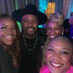 Alicia Garza Instagram - I love a party and also I be hiding out from the party — weird shit. But I’m so glad I went out last night on the last day of Black People Month — got to hug on some people I ain’t seen in a minute and as always, put some birds in the air. These days I’m more focused on being in the moment than in the picture — but these are some of the photos the homies caught! We gon be alright. Thank you @vp for having us at your crib — and we had a time for sure!