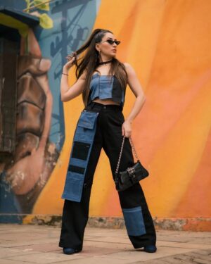 Alisshaa Ohri Instagram - In my element wearing @clapbackk.in

[Alisshaa Ohri, Bollywood, Actor, Street Style Look, Outfit Ideas, Casual look, Denim Wear, Influencer, Fyp, Trending, Explore, Instagram]