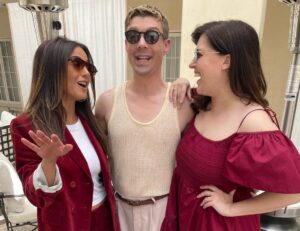 Allison Tolman Instagram - We accidentally matched like the matchiest of matching sisters, then (obviously) made a little red velvet Oreo situation with the birthday king. 💙