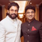 Allu Arjun Instagram - Very memorable to receive it along with my childhood friend , my music director, my well wisher & my cheer leader . Soo glad we received our first together . From Chennai roads to Delhi auditorium … it’s a 25 years journey 🖤 . #nationalaward #nationalawards2023