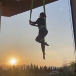 Alma Hätönen Instagram - Just me doing what I love in the most beautiful sunset🥹 #aerialhammock #aerial #thailand #sunset #explore #explorepage #foryoupage