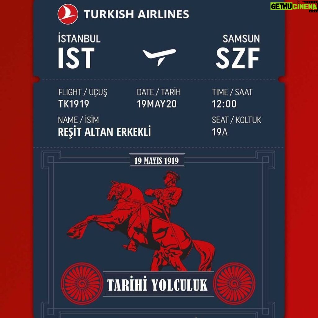 Altan Erkekli Instagram - 19 Mayıs mili mücadelenin başlangıcı, cumhuriyet tarihinin dönüm noktasıdır. #tarihiyolculuk projesini destekliyoruz. @turkishairlines