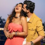 Amala Paul Instagram - From the party where it all began to celebrating a lifetime together - our love story unfolds. 💞✨🪬 #lovestory #engagedlife #godspeed