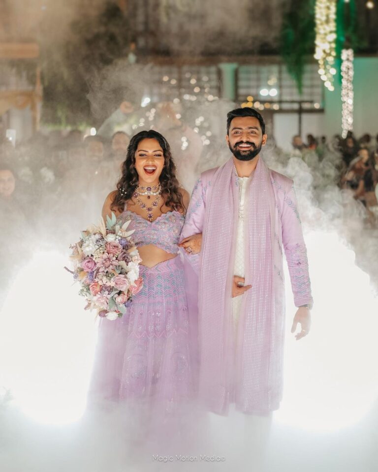 Amala Paul Instagram - Celebrating the love & grace that brought us together… #Married to my divine masculine… Seeking your love and blessings 💫💖💖💖🪬 #sacredunion Photography & films ~ @magicmotionmedia Outfit ~ @t.and.msignature Jewellery ~ @m.o.dsignature Hair ~ @akshatahonawar Makeup ~ @unnips Events ~ @simevents.in @4_seasonsevents Bouquet ~ @florita_floral Bolgatty Palace & Island Resort