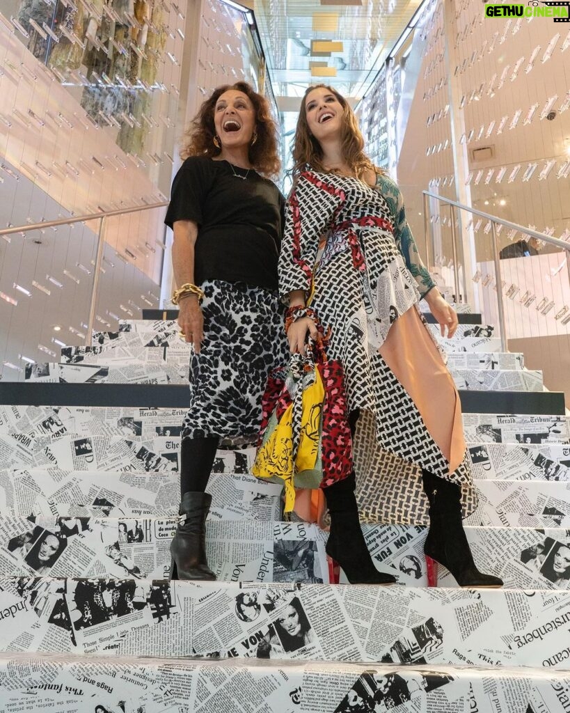 Amanda Cerny Instagram - Unforgettable!!!! @therealdvf @dvf the FAIRY GOD MOTHER OF FASHION created her first*** ever zero waste🌱 “scrap wrap dress” and designed it just for me! 🥹LIKE WHAT IS LIFE!???! We did this together along with these very talented design school students to campaign for more sustainable design methods in fashion ❤️ all shot by friend and wildly talented photographer @ryanhattaway ! Write this in the history books because I don’t think this was on anyone’s bingo card! 😂😂Such an honor and so happy to work with such a collaborative superstar from a complete different realm than myself . This goes to show, with hard work and passion, anything is possible- no one can limit your dreams . Keep going.📈❤️🍃🌱 New York, New York