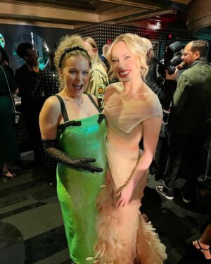 Amanda Jane Cooper Instagram - “I want to remember this moment always.” 💚

1. Photo of joy & a baby bump by the legendary @emiliomadrid for @broadwaycom. 💚
2. The man who changed my life and first believed in me when we met at @cmudrama…thank you always Stephen! My journey as Glinda began & continues because of you. 💚 
3. Starry @mckenziekurtz!! 20th Anniversary Bubble Queen. Lady, you are amazing. Congratulations!! 💚
4. The day I made my Broadway debut I met @norbert_leo_butz at my voice lesson. More to come on that story. Thank you for your kindness! 💚
5. Posing cutely: a special skill. Always a gift to share time with @bensplatt. 💚
6. Corinne McFadden Herrera,
Associate Choreographer (thank you for teaching meee) & OBC. And @therealmannyherrera, Original Chistery! 💚
7. Craig Burns, there aren’t enough words. So grateful for your support all these years. Life changing. You’re the best! 💚
8. Allie Trimm being so gorgeous! 💚
9. Front of house staff at the Gershwin: chef’s kiss. 💚
10. I have been changed for good. 💚