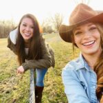 Amanda Righetti Instagram - BTS with @itslaur_allen on “Christmas at the Ranch” out tomorrow! Link in bio