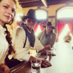 Amanda Righetti Instagram – Good times with these cowboys 🤠#setlife #farhaven
