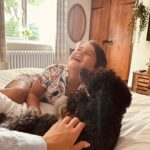 Amy Jackson Instagram - What this Summer is all about ✨ my boys, my furry boys, candy floss and @aloyoga bucket hats, waterfights and sink baths at Grandma’s house… and a whole lotta laughter ✨