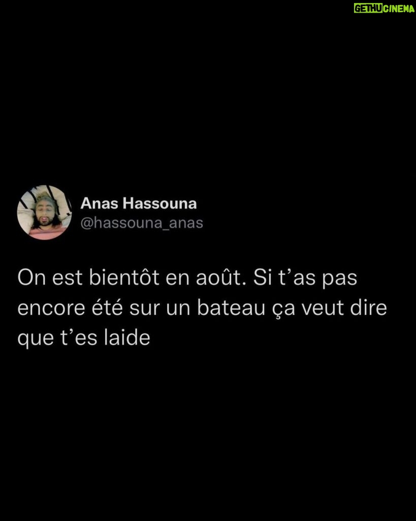 Anas Hassouna Instagram - Tag quelqu’un qui a un physique terrestre 🚫 🚤