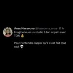Anas Hassouna Instagram - -Bb y’a un autre rappeur qui ma diss j’dois répondre -Va chercher ma sacoche