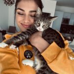 Andrea Kalousová Instagram - Tak jo, oficiálně vám představuji třetího člena naší rodiny. Seznamte se. To je Chicco. 🙊💁🏻‍♀️ Je všude se mnou. Když říkám všude, tak myslím všude. 👉😄 Je to miláček. Bála jsem se druhé kočičky. Jak si sednou s Tigi a tak, ale už teď vidím, že budou nerozlučný parťáci. #ufíček Jako jasný obešla bych se bez Tiginy pomsty u mě v posteli, to jako jo. 💩🤣 Každopádně přísahám, že druhou kočičkou jsem skončila… Kamarádi mají o mě trochu strach. 😅😅😅 Ale tak jaký by to asi bylo mít těch koček třeba pět? 🤣 Haha Prague, Czech Republic