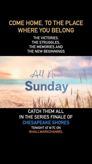Andrew Francis Instagram - Only a few more hours until an episode that’s been in the making for nearly a decade. The Series Finale of Chesapeake Shores airs tonight at 8/7c on @hallmarkchannel and @schearthome. So #grateful for each and every one of you. 😌❤️🙏🌊 #ChesapeakeShores #Chessies @schearthome #SeriesFinale #Love