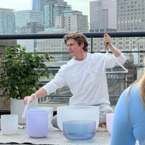 Andrew Francis Instagram - Keep your eyes open for myself and my businesses @zendenmeditation X @everythingspiritual in a US National Ad Campaign releasing in mid December! 

.
.
.
#soundbath #actor #model #photoshoot #bts #meditation #soundhealing #healing #wellness