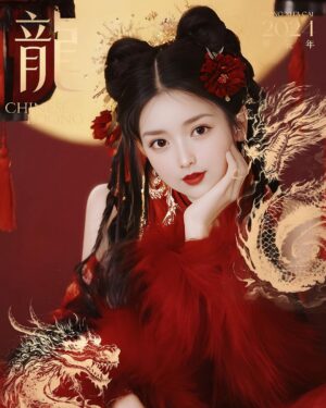 Anna Kay Instagram - Happy Dragon Year🧧🏮🪭🧨
#Ai #happynewyear #happychinesenewyear2024🐉