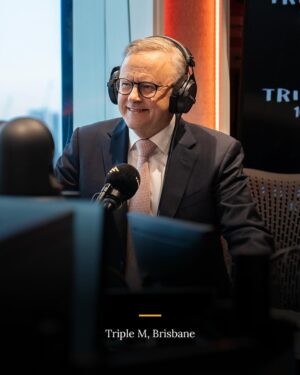 Anthony Albanese Instagram - Our tax cuts will put more money back in the pockets of more Australians.

Started the morning in Brisbane talking to @b105brisbane and @triplembrisbane about our focus on cost of living relief for families.