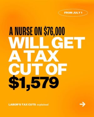 Anthony Albanese Instagram - Everyone who works and pays tax will benefit.