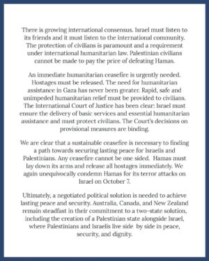 Anthony Albanese Instagram - Joint statement with @justinpjtrudeau and @christopherluxon.