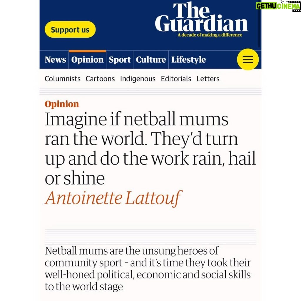 Antoinette Lattouf Instagram - A love letter to netball mums. Soccer mums don’t @ me.