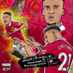 Antony Instagram - Another big game!! 🏴󠁧󠁢󠁥󠁮󠁧󠁿⚽️ @manchesterunited @premierleague #RedDevils #MUFC 🎨 Gracias, @guiguipayer!