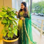 Anu Anand Instagram - 💚💚 Wearing : @chakrabortymukta Crystal Crown Hotel Kuala Lumpur