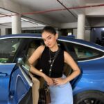 Anushka Sen Instagram - Denim days 🧋 . Skirt @fashionnova ✨