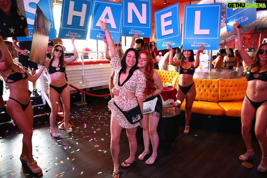 Ariel Winter Instagram - Thank you so so so so so much to @encorebeachclub @jasminmedar @wynnlasvegas @marshmello for making my sister’s bachelorette so special! We are beyond grateful and obsessed with EBC and Wynn/Encore!!!!!!!!!!!! We had the best time and can’t wait to come back 🥹😍🎉🥰 I love you @shanellegray ❤️ #letsmicahshanelleafaulkner Encore Beach Club