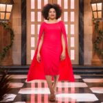 Arisa Cox Instagram - In my superhero era ❤️ #BBCAN11 Gotta close out Whodunit Week with a cape! . Thank you @lisawilliamsstyle @gregorygravelinemakeup @romieshakes @marklashjewelry @chiarabonilapetiterobe @louboutinworld for this luscious look ✨ @bigbrotherca @insight.productions @globaltv